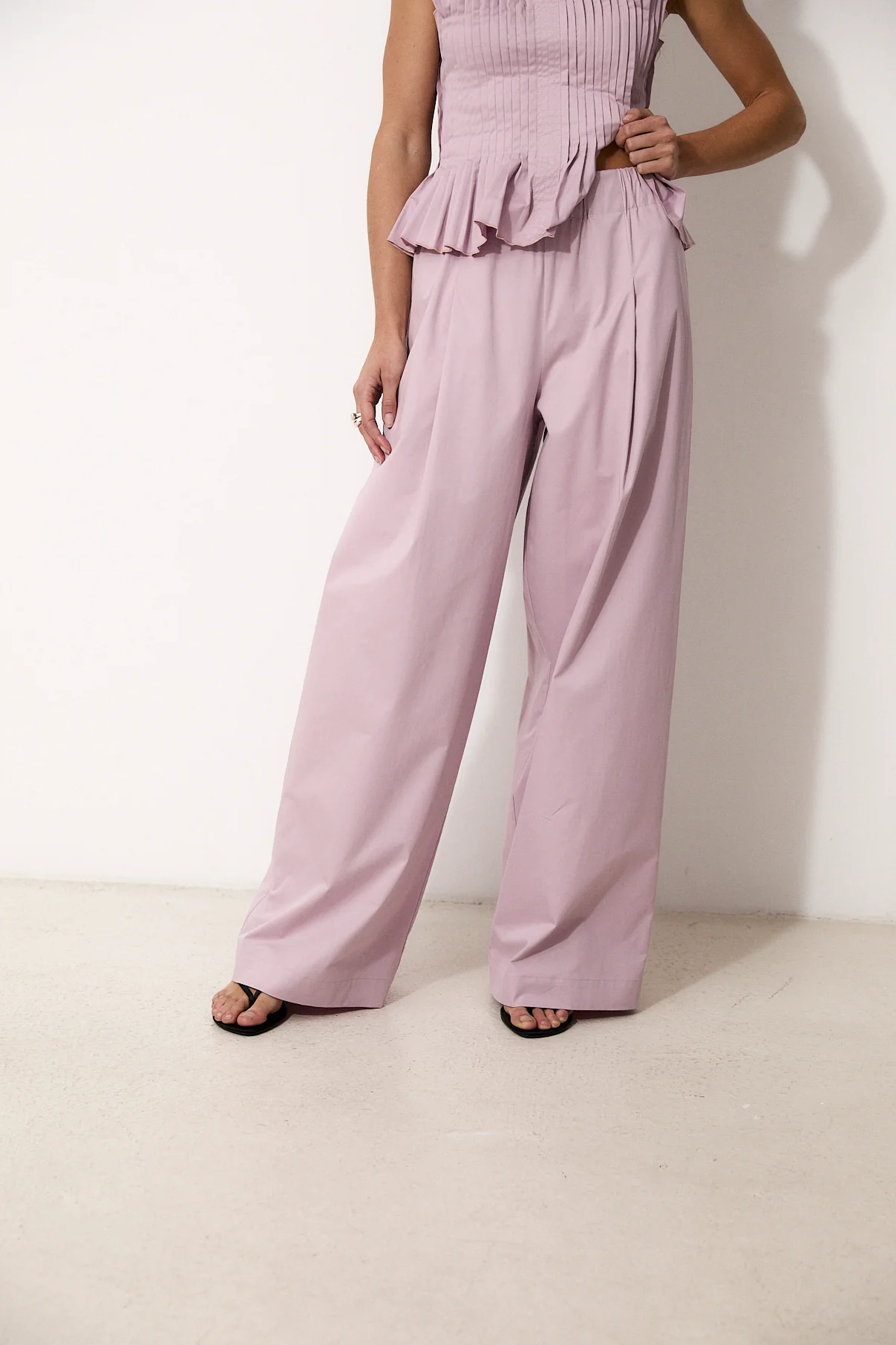 SILVA | Lilac Poplin Trousers - Image 3