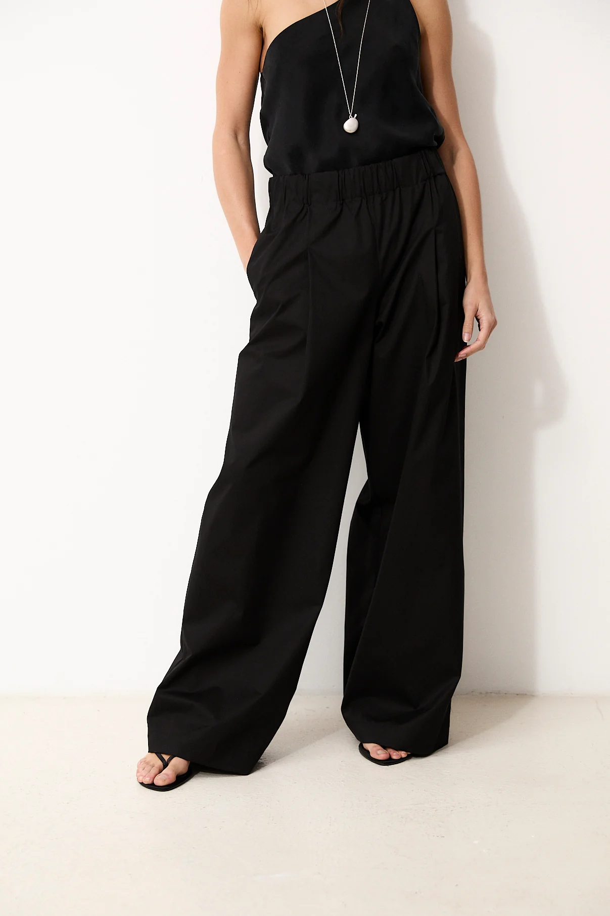 SILVA | Black Poplin Trousers - Image 3