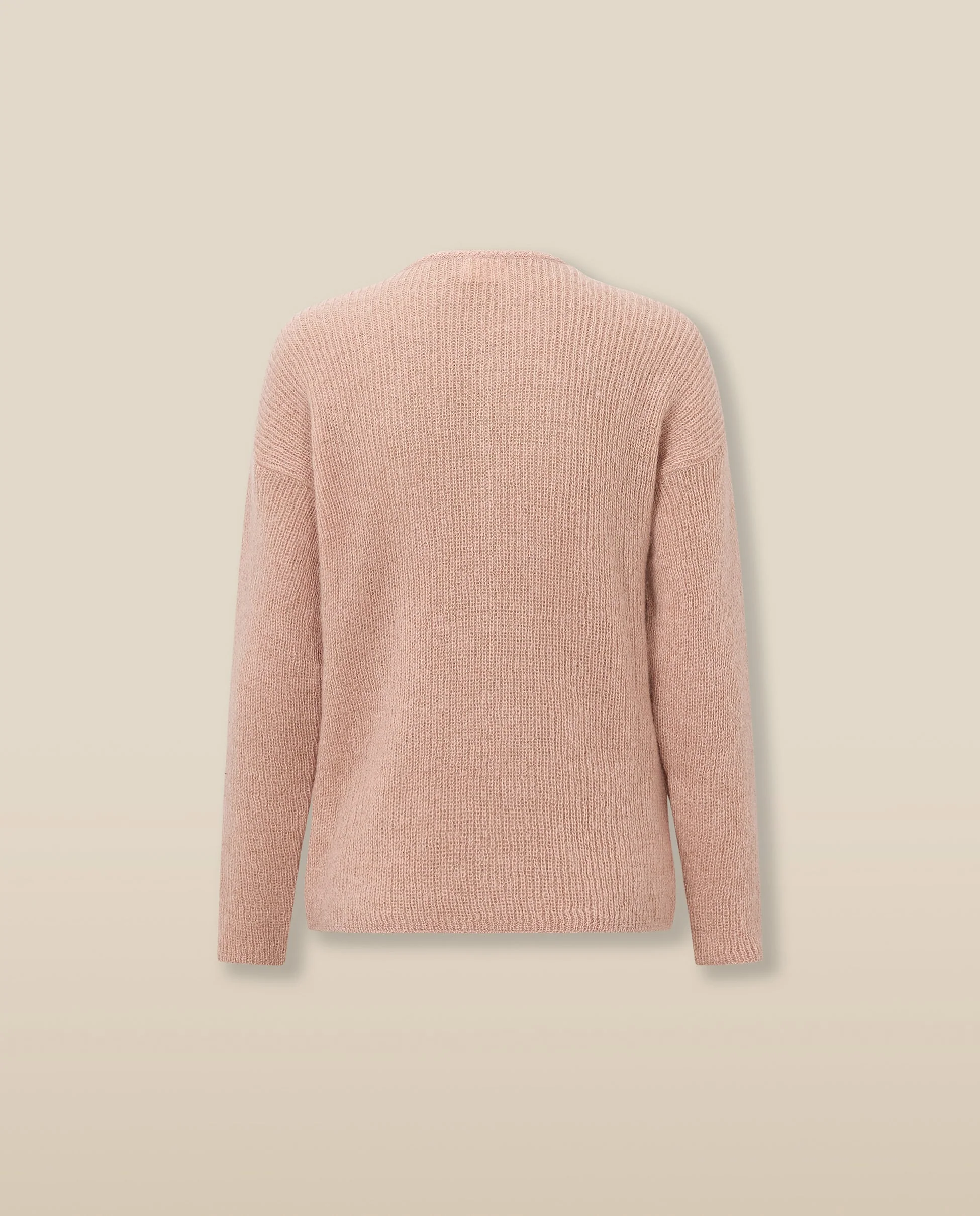 CLAIRE | Blush Pink Mohair Wool Knit Sweater - Image 3
