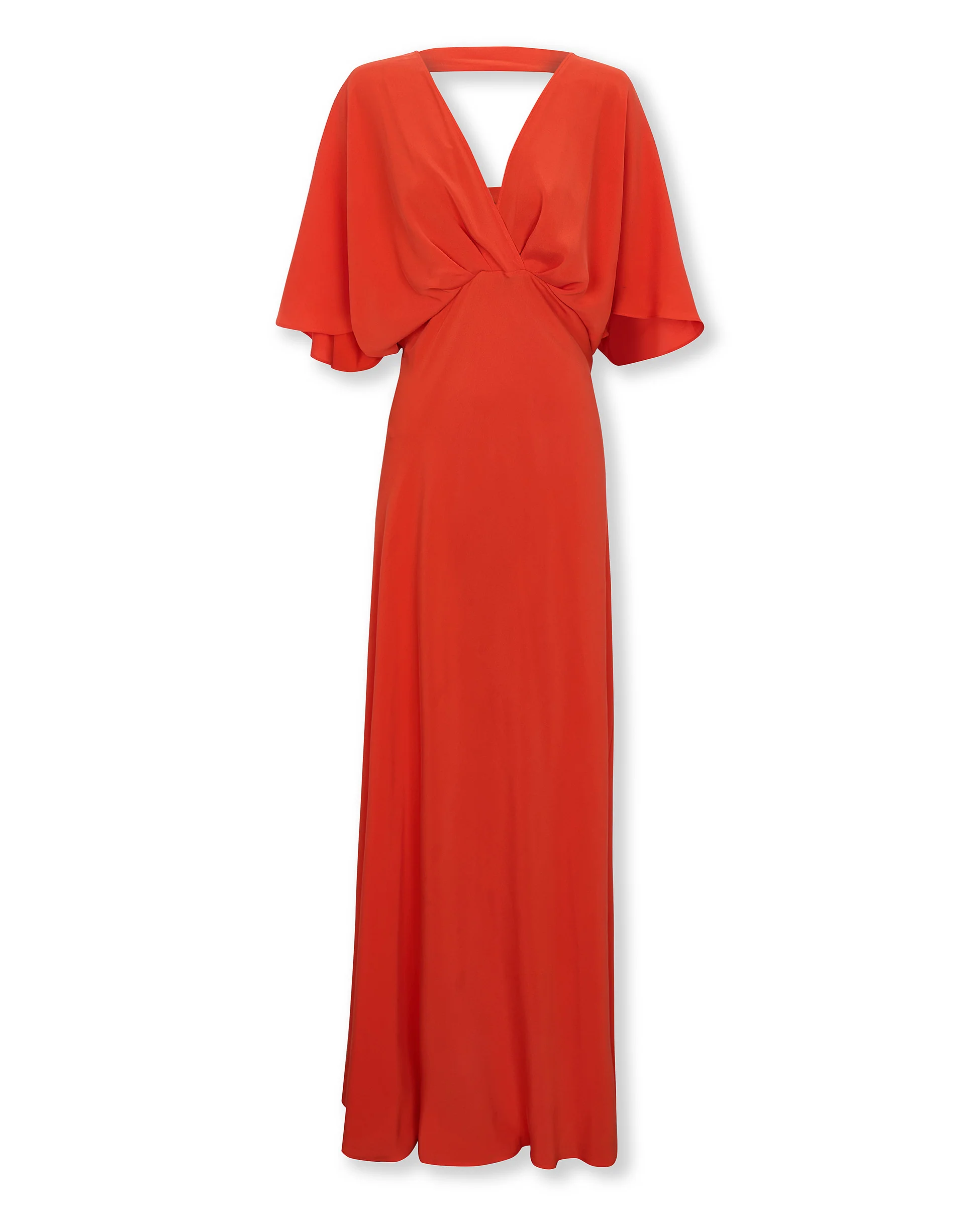 GINEVRA | Red Silk Midi Dress - Image 5